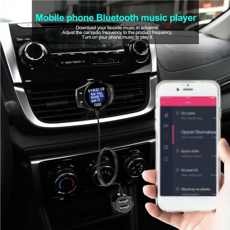 Беспроводной Bluetooth USB автомобильный комплект lcd SD fm-передатчик MP3-плеер Магнитный Громкая связь автомобильный комплект радио аудио адаптер