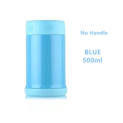 500ml Blue Горячая Распродажа, Двойная Вакуумная фляжка из нержавеющей стали, контейнер для супа, большая емкость, термос, Портативный Ланч-бокс - Цвет: 500ml Blue