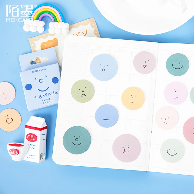 Mo. Card Little expression Мини бумажные дневники наклейки Скрапбукинг декоративные этикетки 1 лот = 1 упаковка = 45 шт