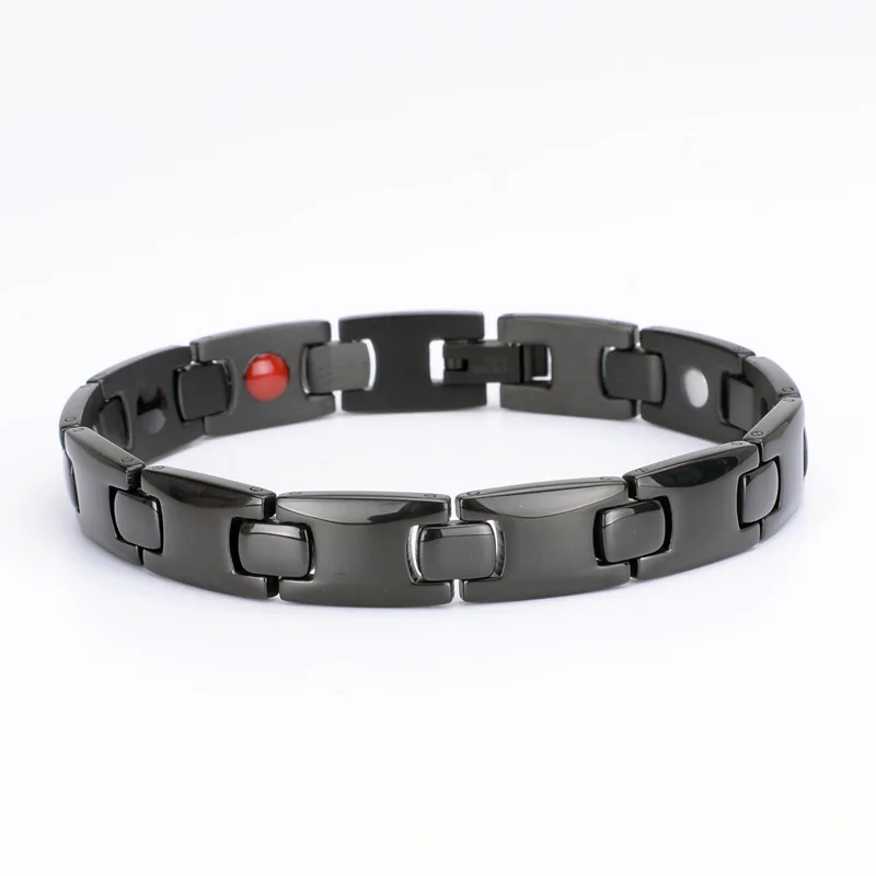 Titanium black Браслет из чистого титана из нержавеющей стали, ювелирные изделия из титана, женские поперечные электрические коммерции, взрывной магнитный браслет - Окраска металла: Titanium black