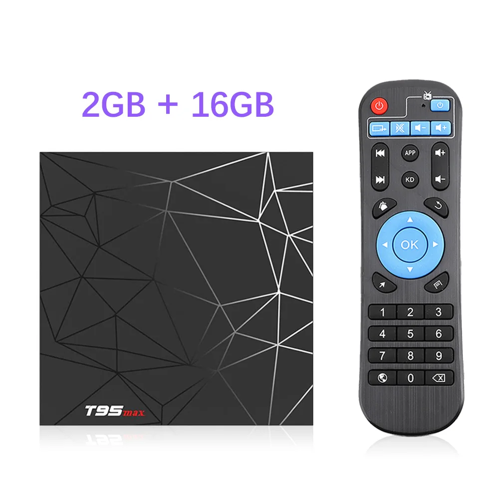 T95 max Android tv Box 9,0 4 Гб ОЗУ 64 Гб ПЗУ Allwinner H6 USD3.0 6K HDR 2,4 ГГц Wifi 16 ГБ 32 ГБ Поддержка Google плеер Youtube комплект - Цвет: 2G 16G