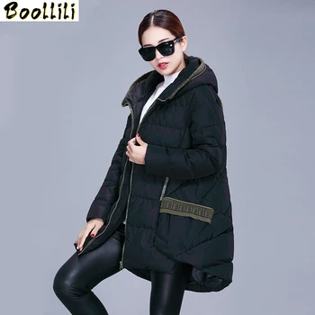 

Winter Jacket Women Parka 2020 White Duck Down Thick Long Jackets European Style Hood Patchwork Winter Coat Plus Size 3XL