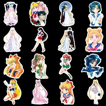 

50 Pcs/Set New Creative High Quality Anime Sailor Moon Sticker Cartoon Waterproof Stickers For Laptop Suitcase Bicycle For Kids