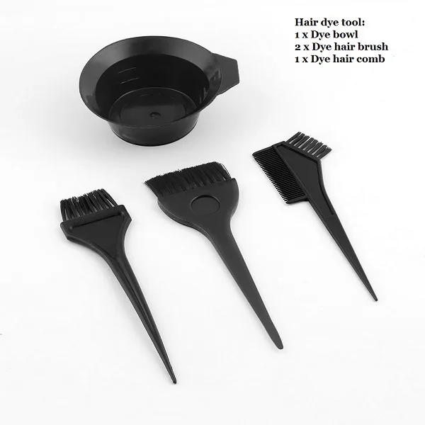 Dye hair brush bowl 7 цветов модный крем для волос для укладки один раз DIY цветной воск для волос смываемый временный краситель для волос бабушка серая фиолетовая - Цвет: Dye hair brush bowl