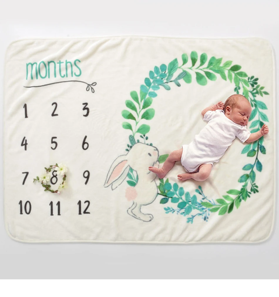 Детские ежемесячные вехи фото реквизит одеяла для заднего фона игровой коврик фон ткань детское одеяло для новорожденных календарь фото аксессуары