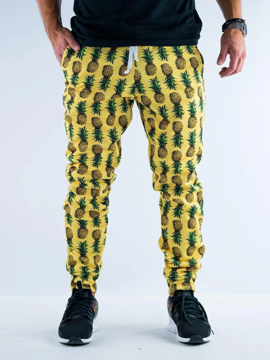 

Streetwear Men Harem Pants Hiphop Ethnic Style Bottoms Trousers Slim Joggers Harajuku Women Pineapple Pants Hombre Pantalon