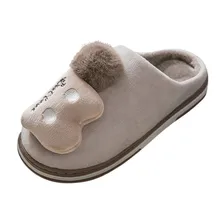 Плюшевые Пушистые мужские зимние домашние тапочки из флока; нескользящая теплая обувь для дома и спальни; большие размеры; zapatillas hombre