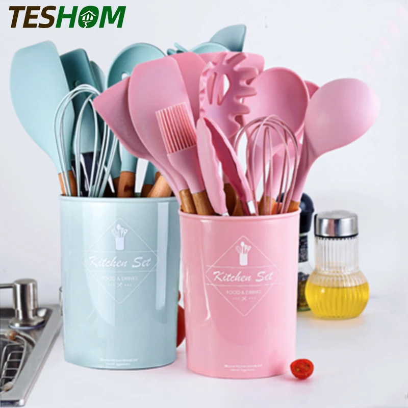 Набор силиконовых кухонных принадлежностей термостойкая Антипригарная посуда