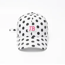 Новая модная женская бейсболка женская шляпа в горошек для девочек Snapback студентов хлопок синий белый черный