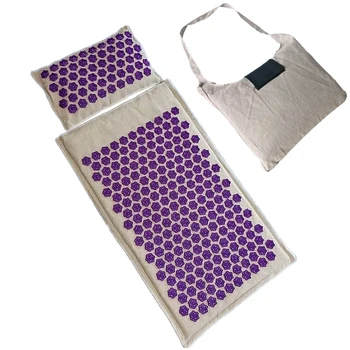 

Back Massager Mat Pillow Set Acupressure Mats Yoga Mat Relieve Back Neck and Sciatic Pain