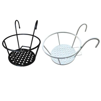 

2PCS Iron Art Hanging Pot Holder Succulent Flowerpot Bracket Planter Supporting Flowerpot Shelf (Black, White)