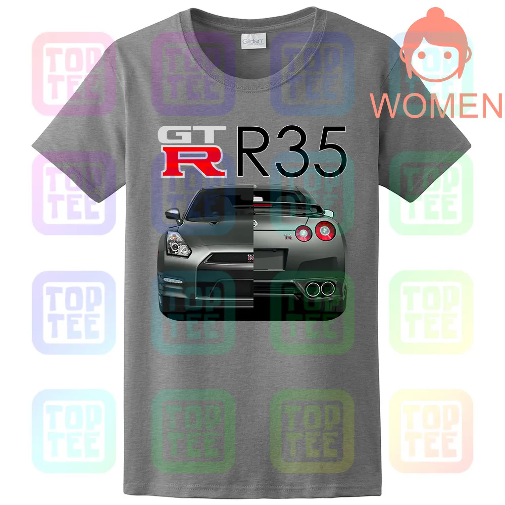 NISSAN GTR Skyline R35 R32 R33 R34 двигатель Замена значок турбо футболка - Цвет: Women Grey