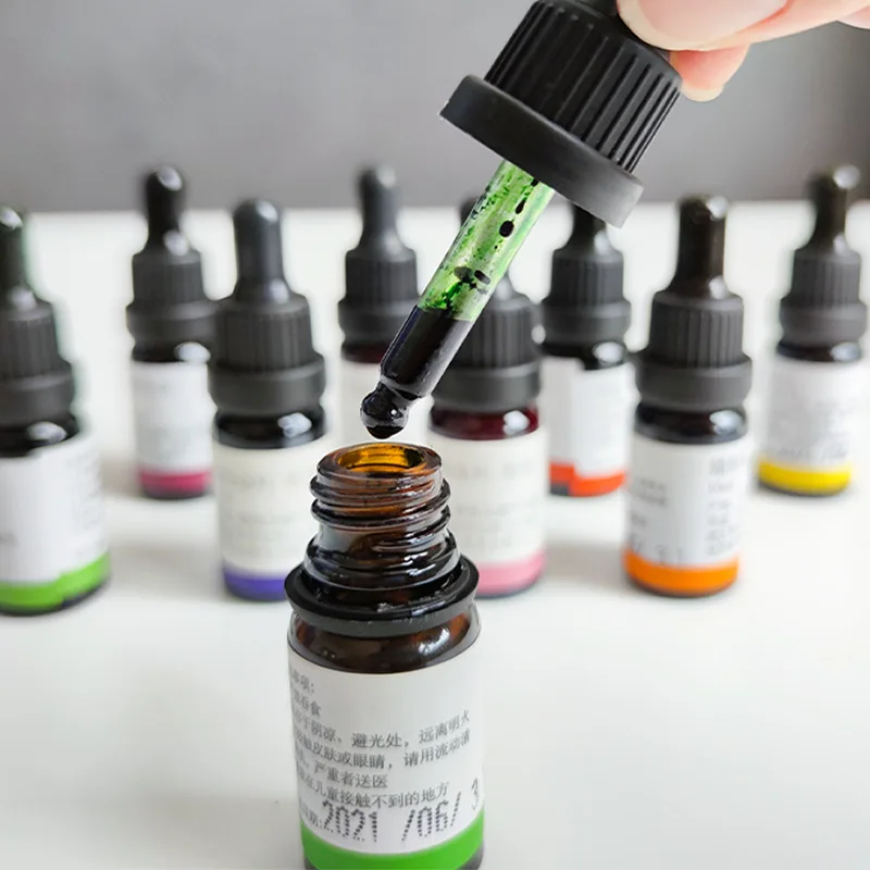 Corante Líquido Vela, Cera De Soja, Pigmento De Resina De Cera De Abelha, Corante De Alta Concentração, Coloração De Sabão DIY, 10ml