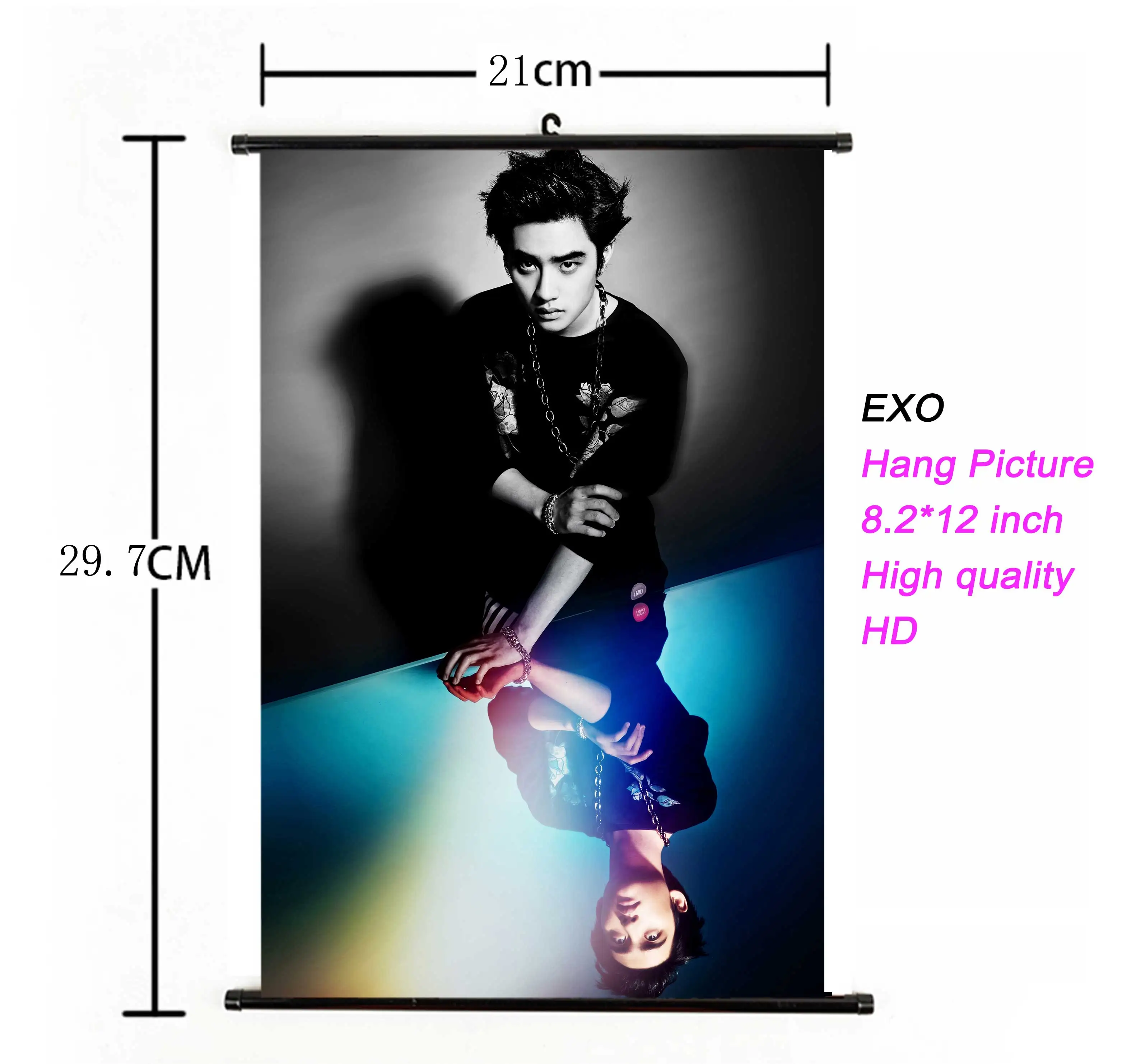 Kpop EXO висячий плакат для поклонников коллекции подарков ткань 21*30 см Высокое качество k-pop EXO альбом висячая картина фото плакат - Цвет: 25