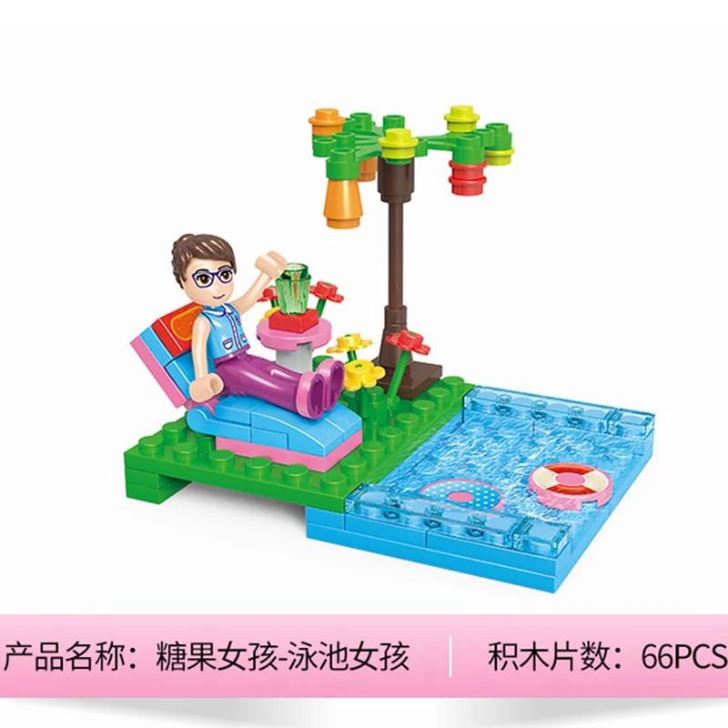 

Legoing Friends Girls Swimming Pool Single Sale Building Blocks Toys for Children Compatible for Friends Blocks City Kids Gift