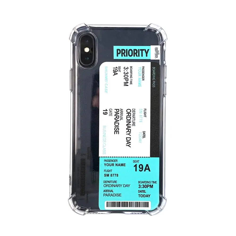 ADOTRY для iPhone Xs Max Xr 6Sp 7 8 Plus 11 Pro очень крутой тонкий и гладкий голубой ярлык на билете