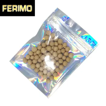 

Front Clear Zip Lock Reclosable Package Bag Coffee Powder Spices Wrapping Mylar Aluminum Foil Pouch Smell Proof Food Bag 100PCS