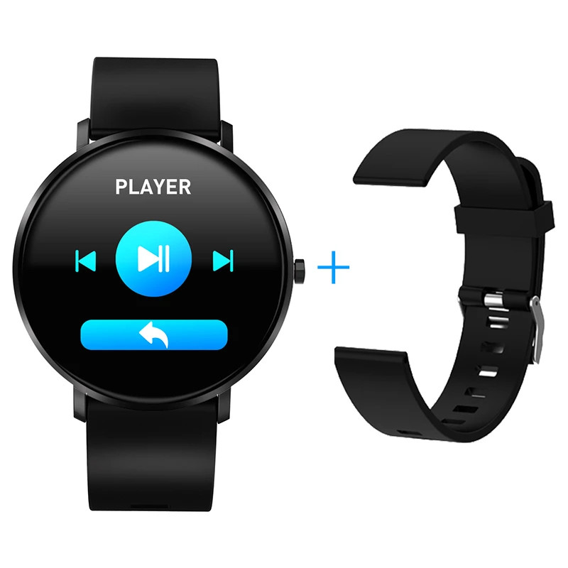 KAIHAI Смарт часы из закаленного стекла монитор сердечного ритма Smartwatch музыка секундомер сенсорный экран для телефона Android IP67 водонепроницаемый - Цвет: Combination 6