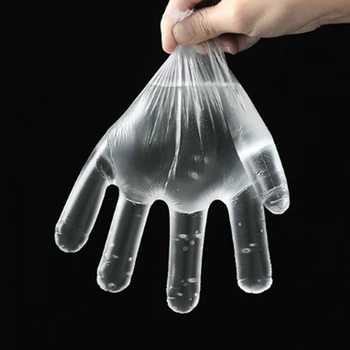 

5000pcs/Lot Disposable Food Gloves One-off Plastic Gloves Restaurant BBQ Eco-friendly Hotel PE Gloves Kitchen Garden Accessories