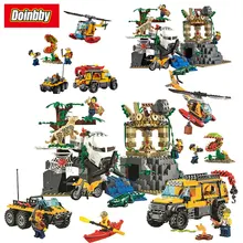 Bela 10712 город джунгли Ungle джунгли разведка сайт строительный блок 857 шт. Кирпичи Игрушки совместимы с Bela City 60161