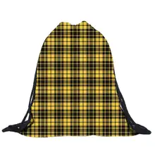 Женский Мужской рюкзак на шнурке, клетчатая 3D хозяйственная сумка с рисунком туфли на шнурках, повседневные сумки для хранения, карман, рюкзак mochila