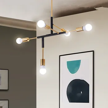 

Postmodern Nordic Iron Herringbone Branch Pendant Light Living Room Restaurant Bedroom Bar Hanging Lighting E27 Bed Ing
