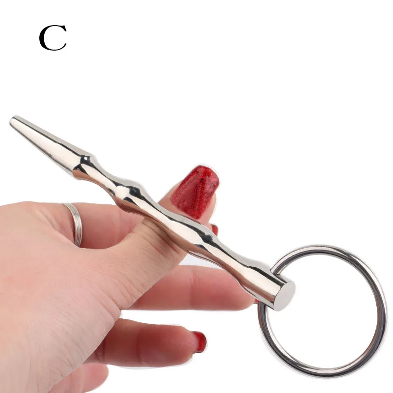 7 Size Solid/Hollow Male Urine Plugging Rod Stainless Steel Urethral Bead Metal Pagoda Horse Eye Stick Metal Peins Plug Expander penis sex toys