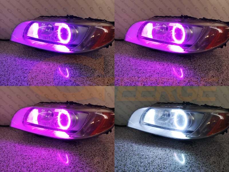 フェイスカラー GALAXY GLOW For Volvo S80 V70 XC70 Multi Color RGB LED Angel Eyes Kit