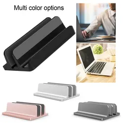 Suporte vertical durável do portátil para macbook air pro desktop duplo suporte de mesa com doca ajustável