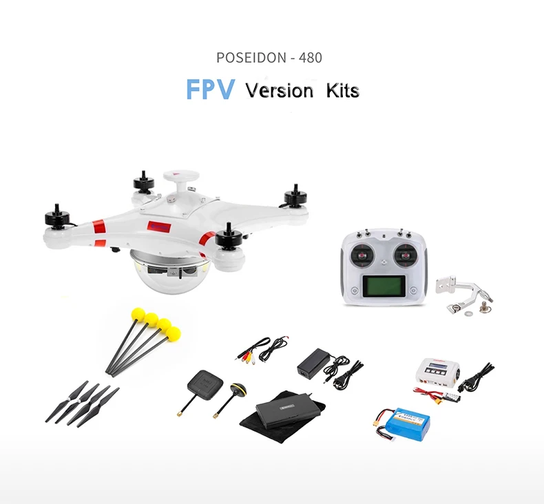 Водонепроницаемый Профессиональный рыболовный Дрон Poseidon-480 Poseidon480. 8G 700TVL камера Дрон FPV gps RC 480 - Цвет: fishing drone PNP