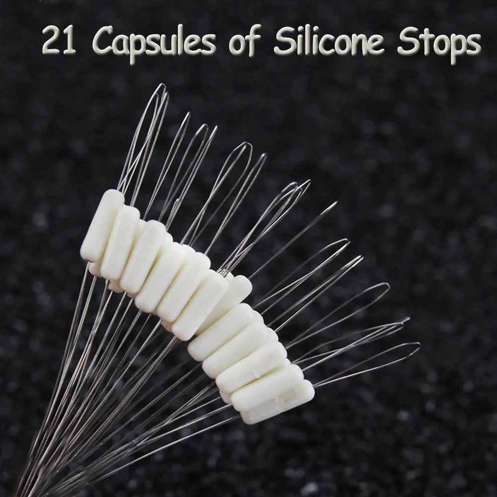 JIGEECARP [5PCS = 105 Stops] Float Cylindrical Fishing Stop Silicone Space Bean Stoppers Folat Line Stoppers Stops Size 4S 3S 2S S