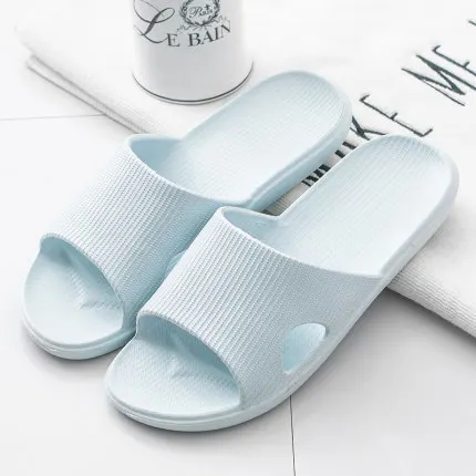2020 New Slippers Women Summer Thick Bottom Indoor Home Couples Home Bathroom Non-slip Soft Ins Tide To Wear Cool Slippers 2105 Light Blue