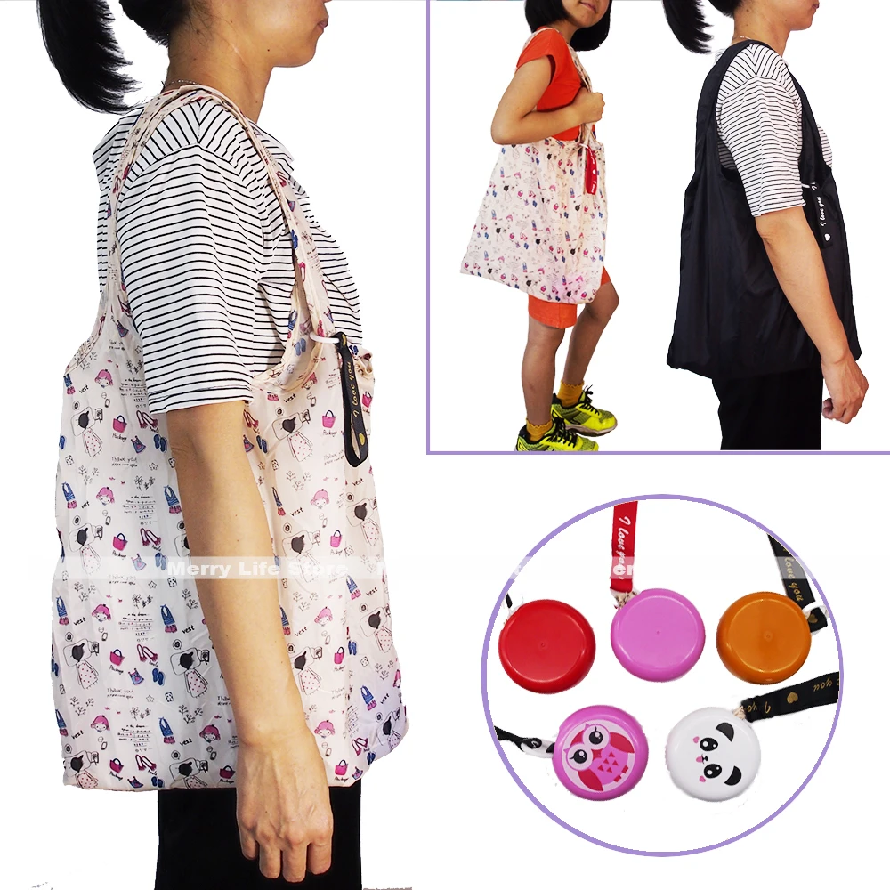 

Reusable Foldable Shopping Bag Eco Lightweight Disc Shopping Bag Portable Washable Grocery Bags Top Handle Shopper Bags