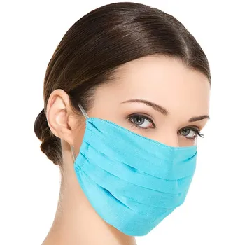 

5Pcs Solid Blue Mask Mascarilla Masker Dustproof Unisex Breathable Seamless Outdoor Dustproof Mask Masque Mondkapjes