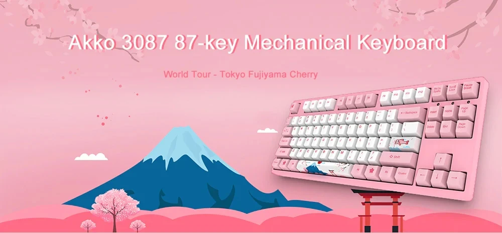 Akko 3087 87Key клавиатура World Tour-Tokyo 85% PBT bluetooth USB Проводная компьютерная игровая программируемая для механической игровой клавиатуры
