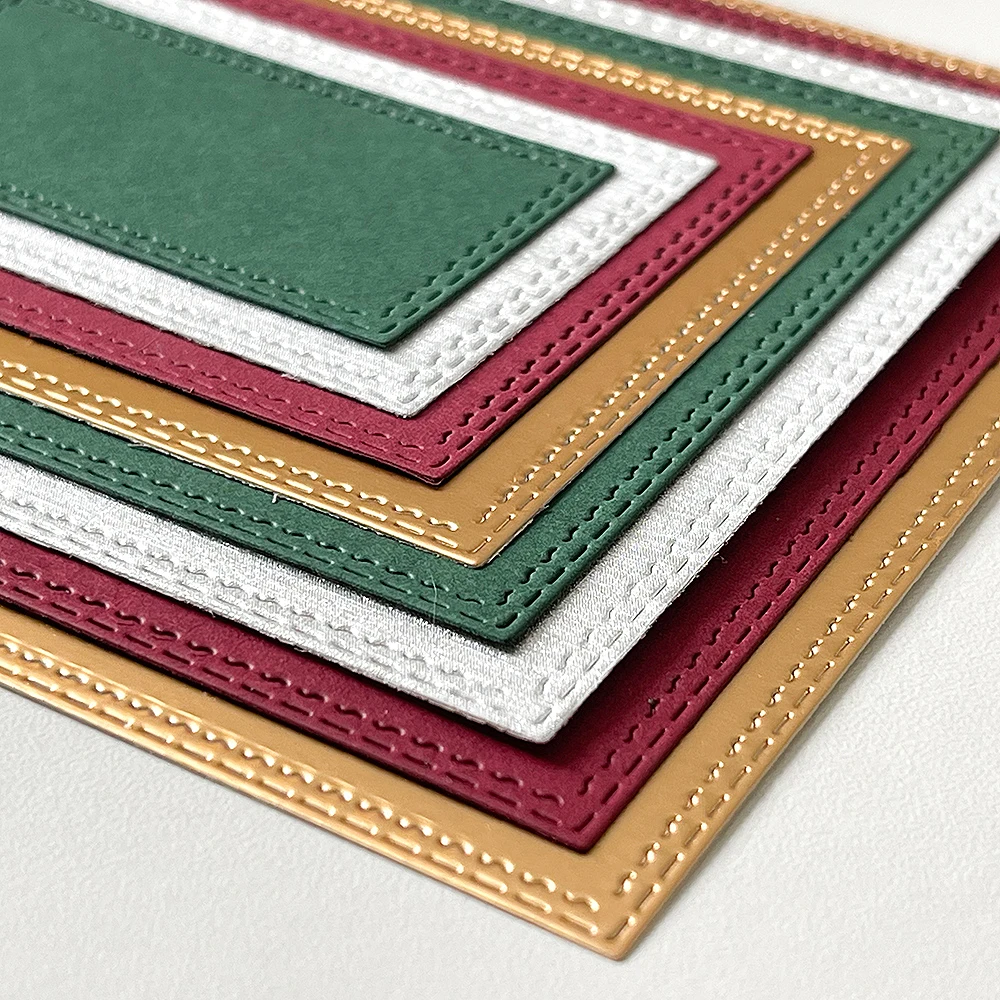 8 шт. двухлинейная Квадратная Металлическая высечка для рукоделия скрапбукинга