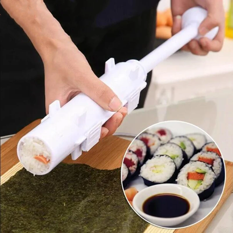 Sushi Maker Roller Rice Mold Sushi Bazooka Vegetable Meat Rolling Tool DIY  Sushi Making Machine Kitchen Sushi Tool - AliExpress
