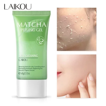 

LAIKOU Matcha Exfoliating Peeling Gel Facial Scrub Repair Whitening Nourishing Cleanser Body Scrubs Face Cream Skin Care 60g