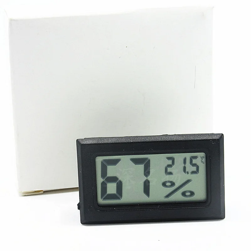 Urijk 1 шт. ЖК-электронный цифровой термометр гигрометр наружный закрытый C/F термометр гигрометр Будильник-1-2 - Цвет: NO wire black