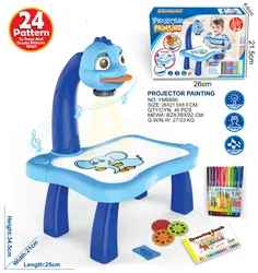 Crianças led projetor pintura arte desenho mesa de luz brinquedos para crianças placa de pintura educacional aprendizagem ferramentas pintura brinquedos