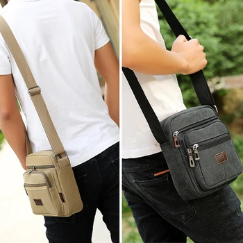 

Fashion Simple Men's Travel Cool Canvas Bag Men Messenger Crossbody Bags Bolsa Feminina Shoulder Bags Pack School Durable Bags