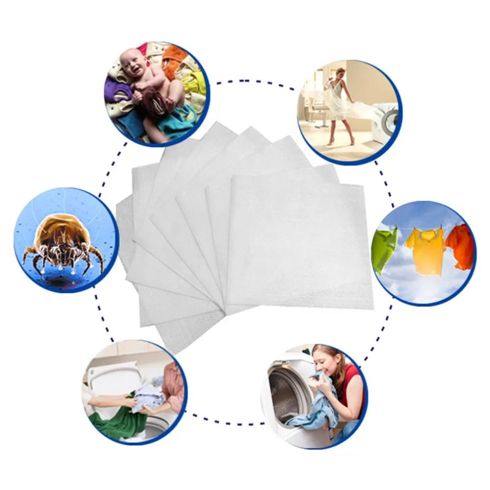 24PCS Dyeing Cloth Laundry Washing Machine Use Mixed Dyeing Proof Color Absorption Sheet Anti-Dye Water Absorption Cloth Sheets