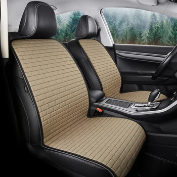 

Flax Car Seat Cover Protector Pad Mat for Auto Front Back Driving Seat With Backrest Summer Cushion for Truck Suv or Van
