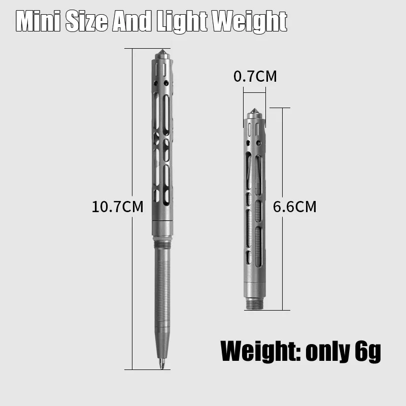 Titanium TC4 Mini Tactical Pen Self Defense Outdoor EDC Tool Keychain Pocket Business Writing Pen Collection Pen
