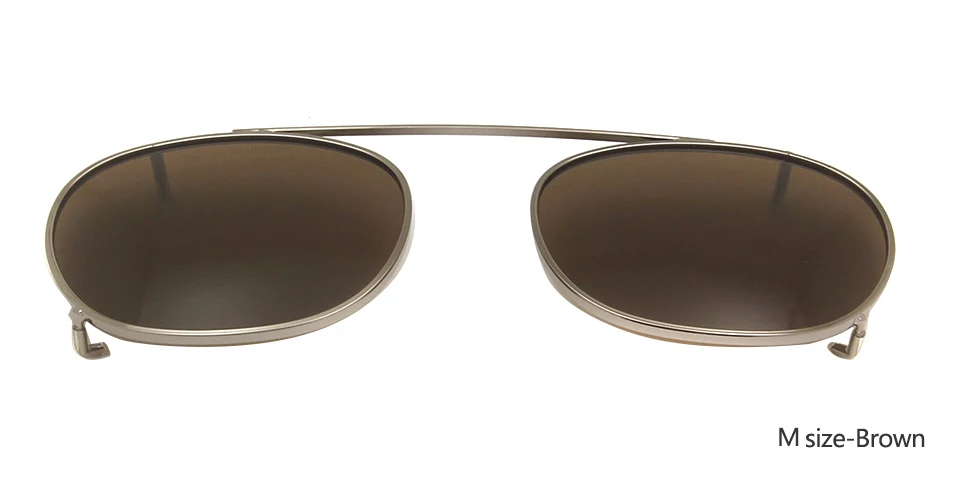 Круглые Солнцезащитные очки на клипсах, поляризованные солнцезащитные очки для женщин, johny Depp, стильные мужские очки для вождения, Овальные, на клипсах, линзы с защитой от уф400 лучей - Цвет линз: brown-M