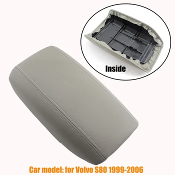 

MagicKit Leather Armrest Car Center Console Lid Cover Pad for Volvo S80 1999-2006 Gray