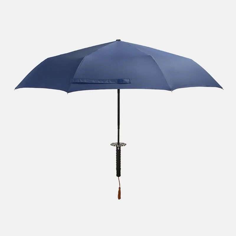 Fully Automatic Samurai Umbrella Rain Men Three-folding Sword Shape Black Japanese Katana Umbrella