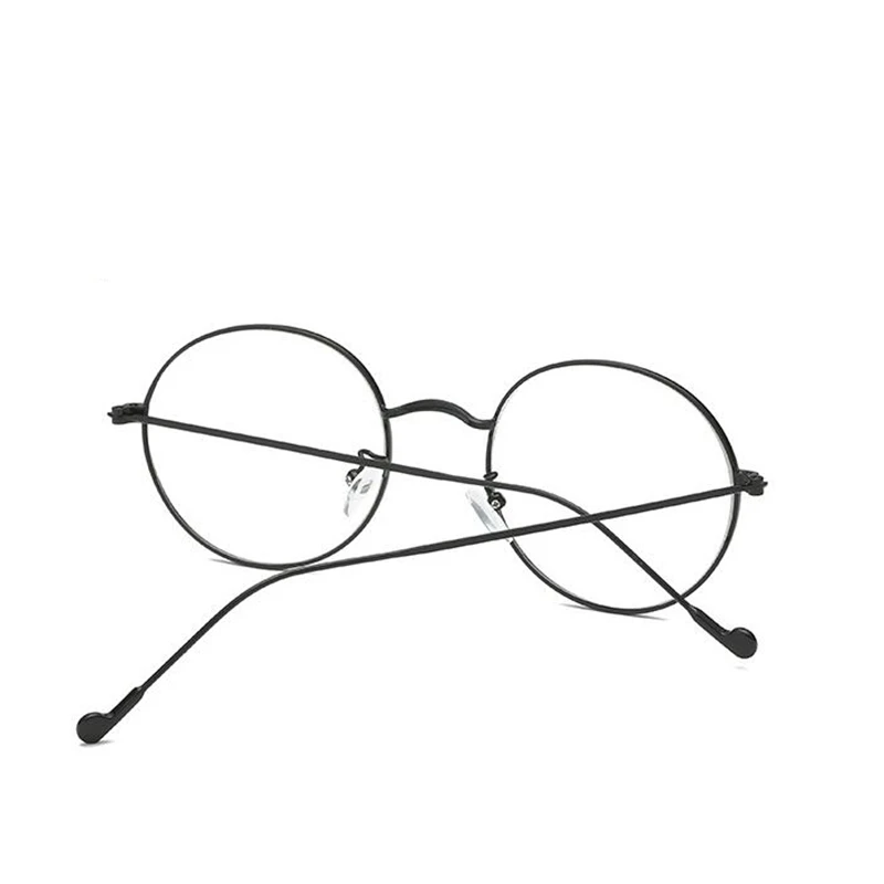 Women Round Metal Glasses Frame With Degree Men Ultralight Finished Myopia Glasses -0.5 -1 -1.5 -2 -2.5 -3 -3.5 -4 -4.5 -5 -6.0 3