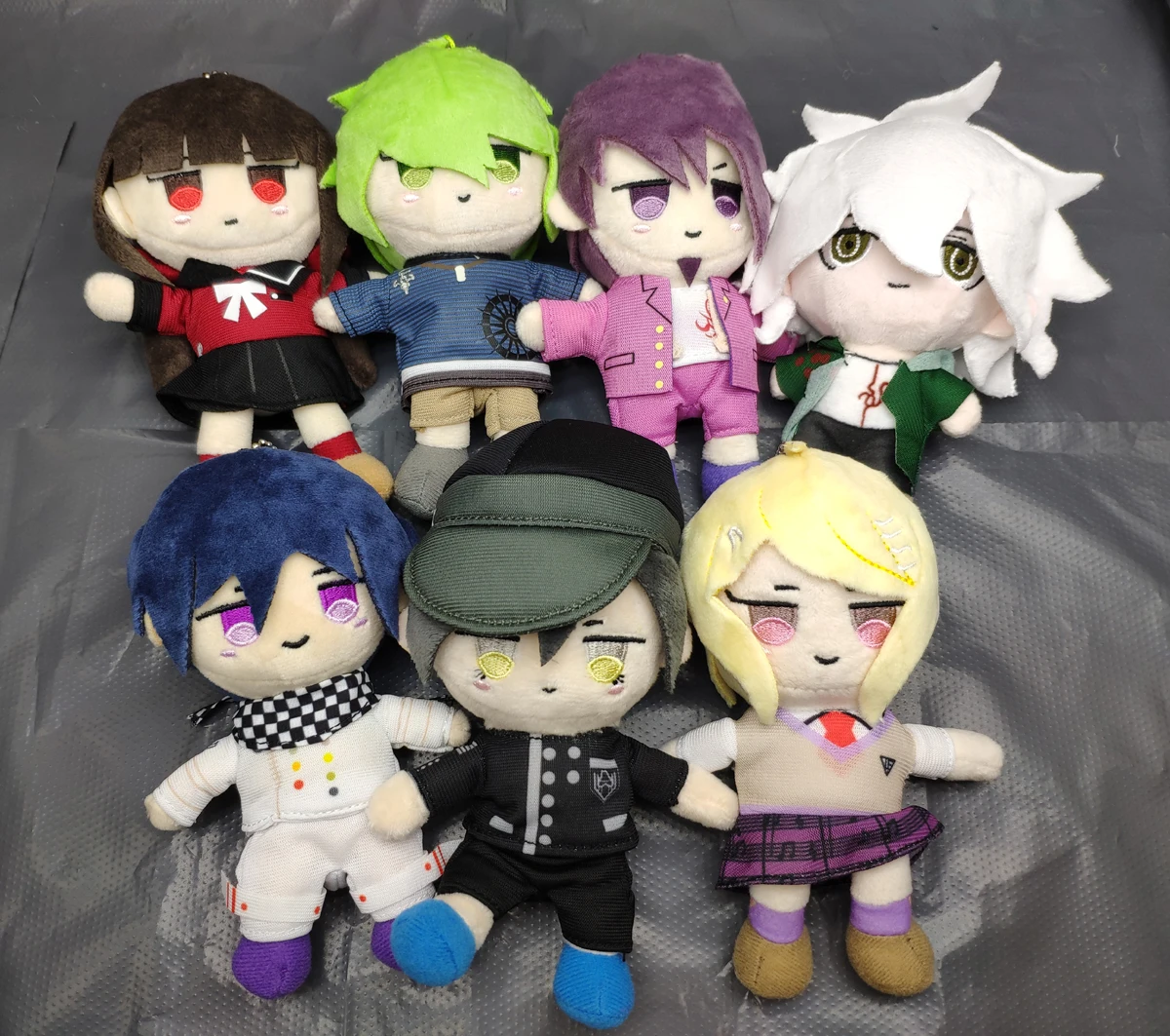 

Set of 7 Anime Danganronpa V3 Dangan Ronpa Oma Kokichi Nagito Komaeda Plush toy doll key chains