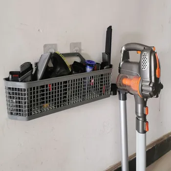 

Storage Basket for Dyson Vacuum Cleaner Accessories Large Capacity Vacuum Cleaner Storage Basket Punch Free Drying Rack Holder